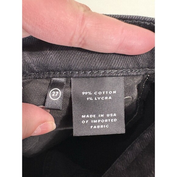 GRLFRND The Karolina Button Fly High Waist Black Denim Jeans Size 27 Nine Lives - Picture 10 of 14